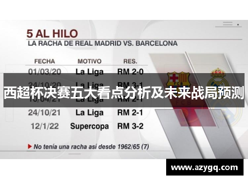 西超杯决赛五大看点分析及未来战局预测 西超杯决赛五大看点分析及未来战局预测